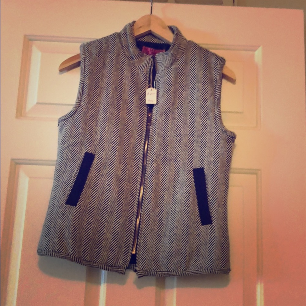 Black and White Vest Size small